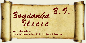 Bogdanka Iličić vizit kartica